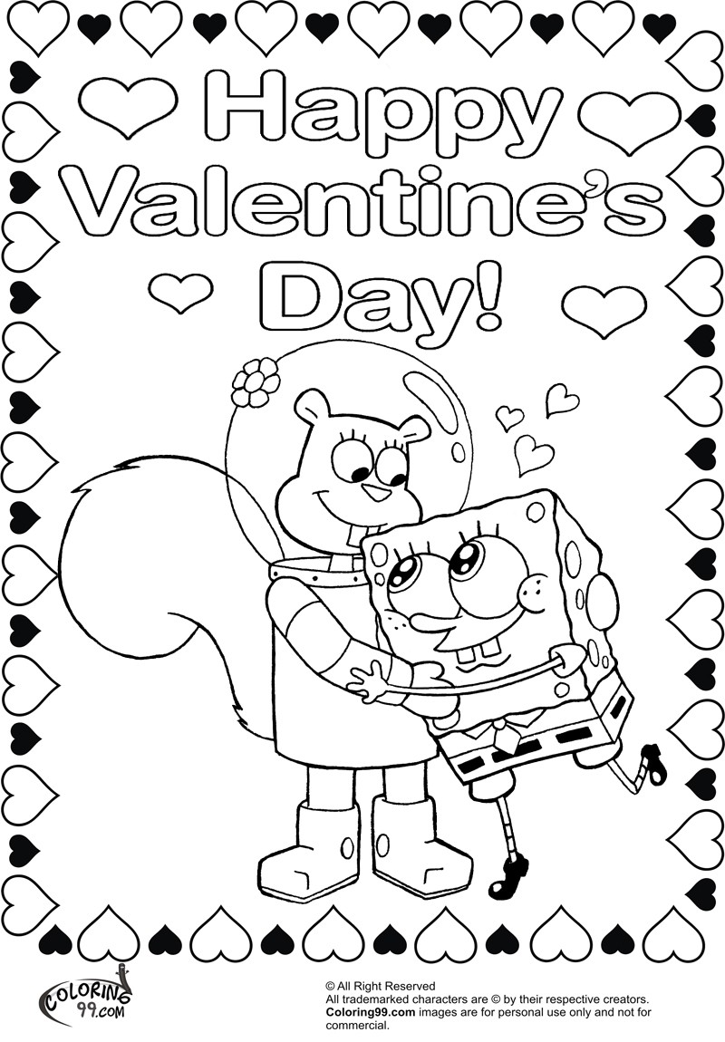Spongebob Valentine Coloring Pages Wallpaper