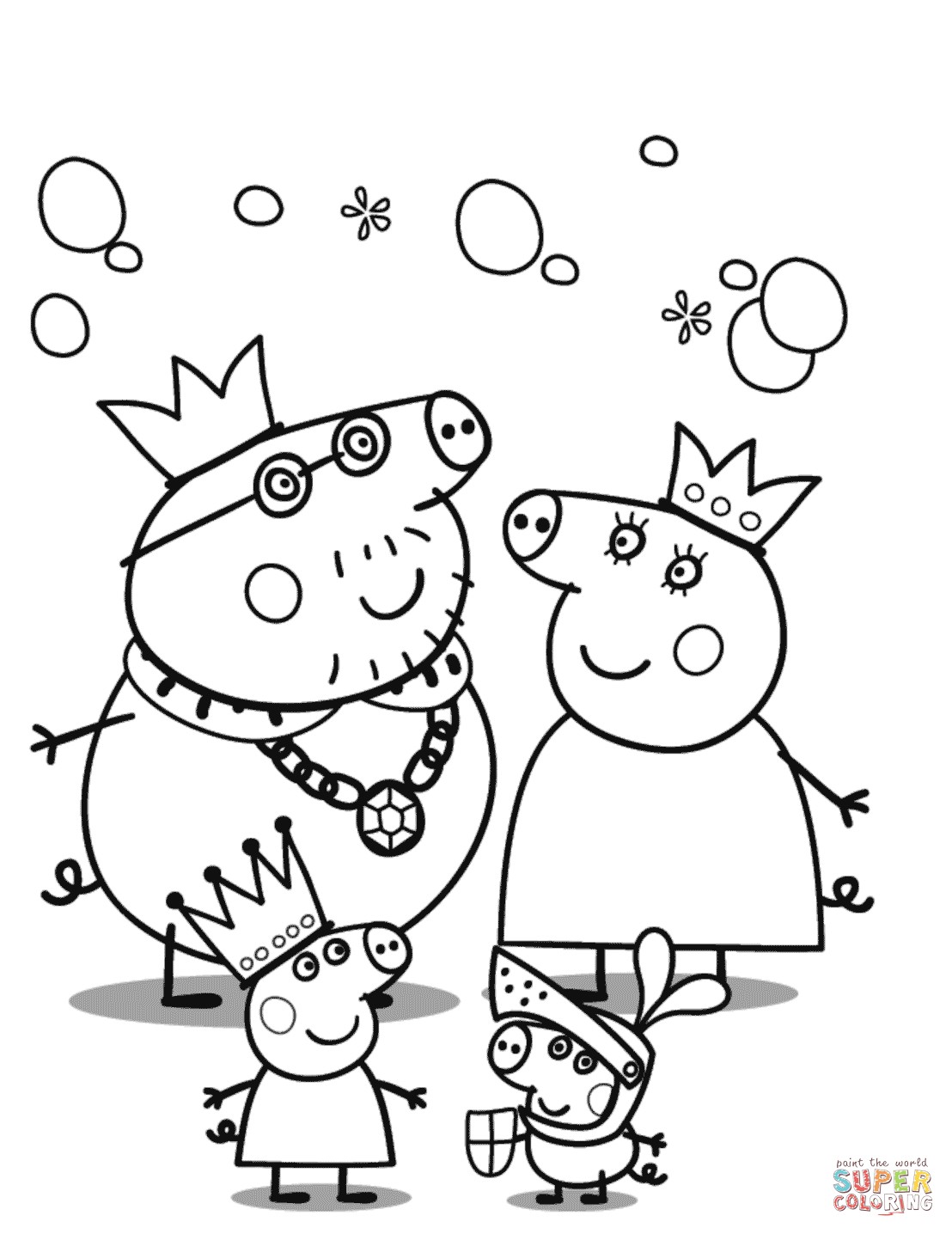 Super Coloring Pages Peppa Pig Wallpaper