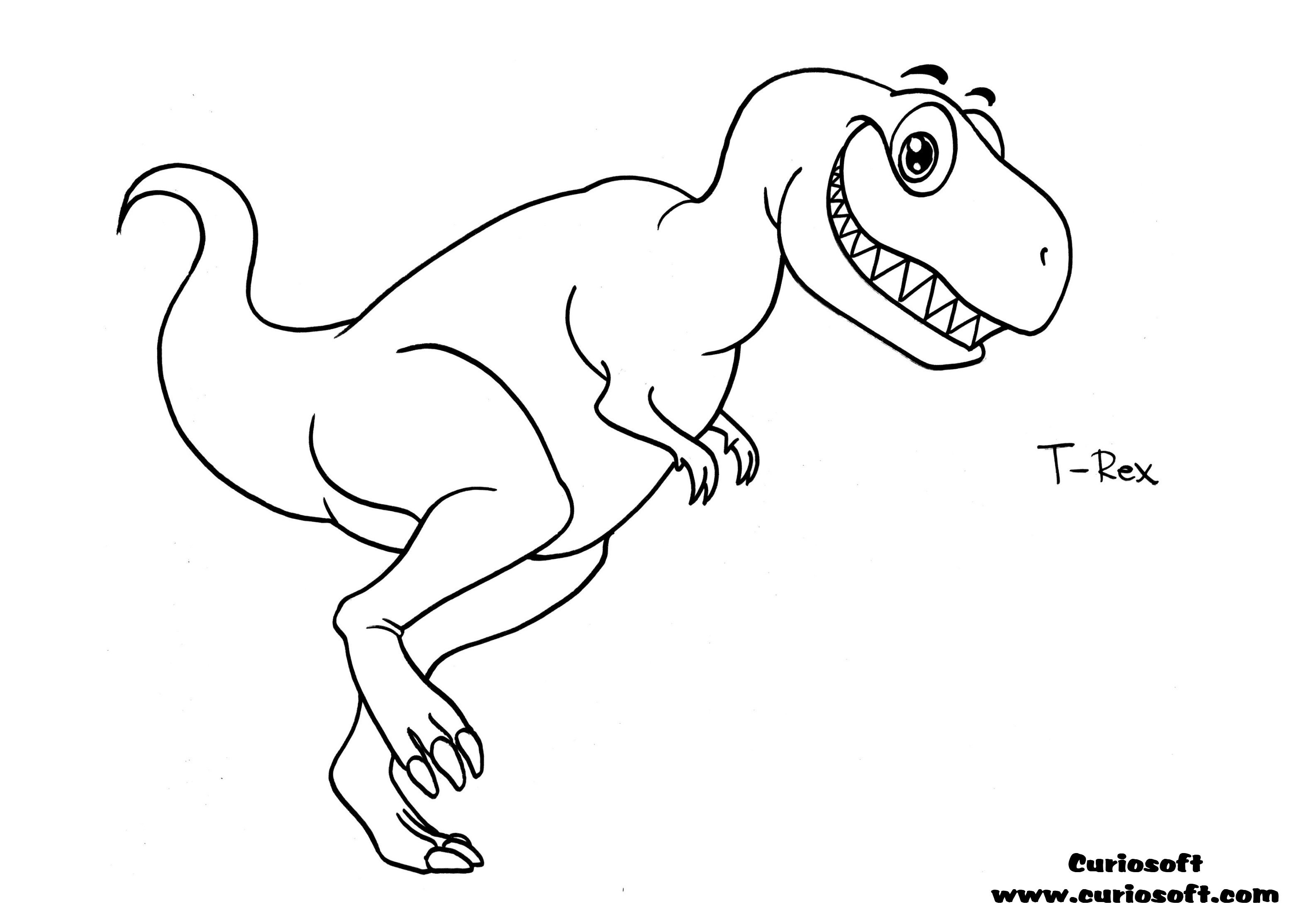 T-rex Coloring Book Pages