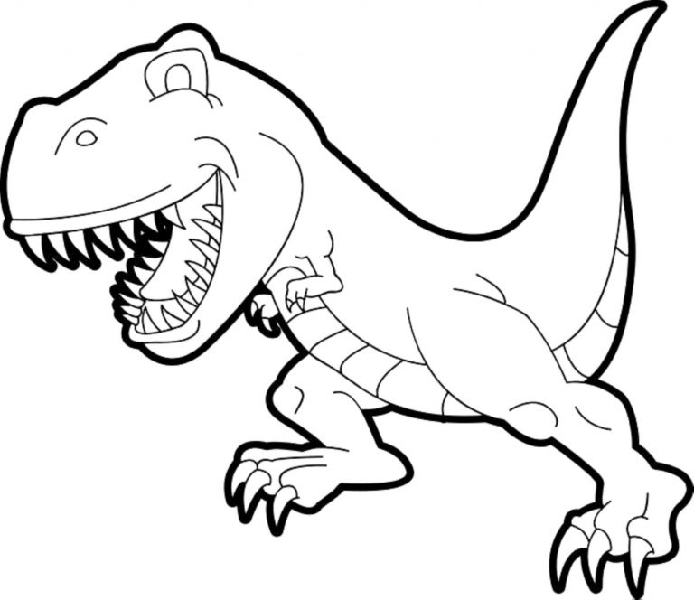 Dinosaur T Rex Coloring | BubaKids.com