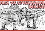 T-rex Vs Spinosaurus Coloring Page T-rex Vs Spinosaurus Coloring Page