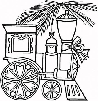 train coloring pages free printable | Christmas Trains coloring page | Super Col…