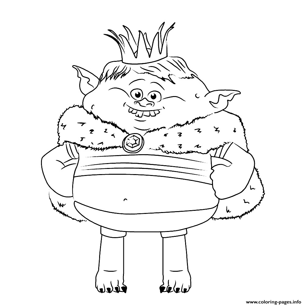 Trolls Coloring Pages with Color Wallpaper
