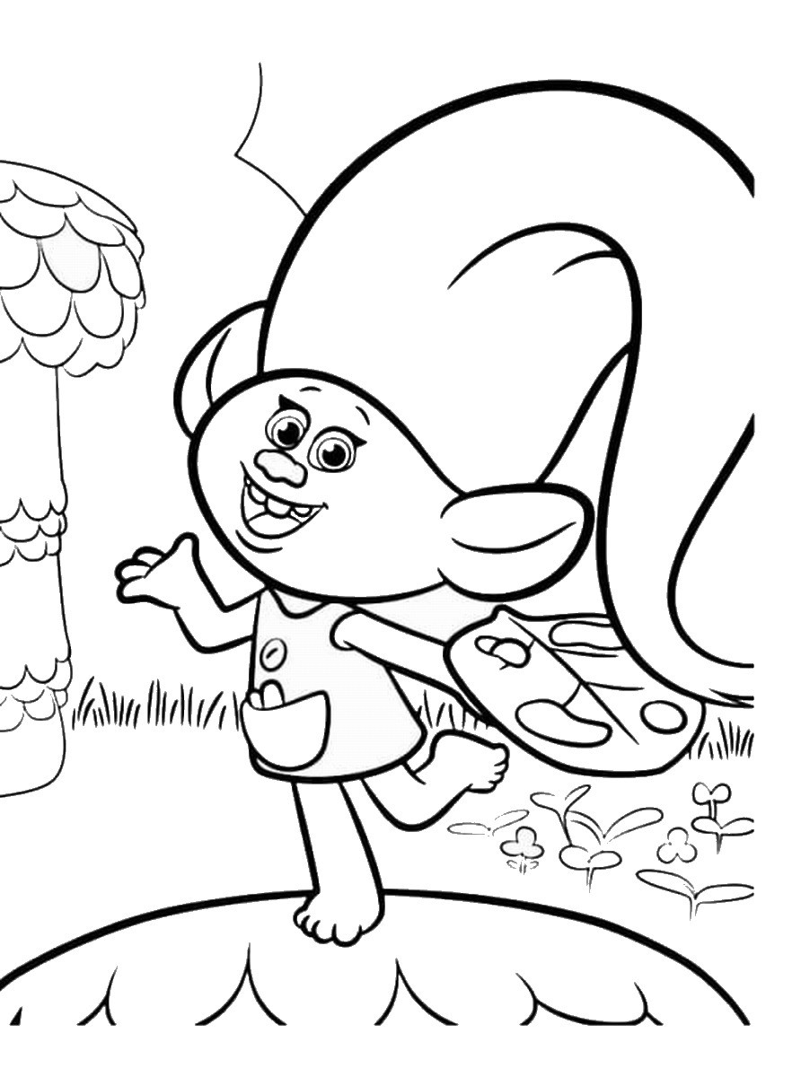 Trolls Colouring Pages Online