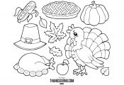 Turkey Dinner Coloring Page Turkey Dinner Coloring Page