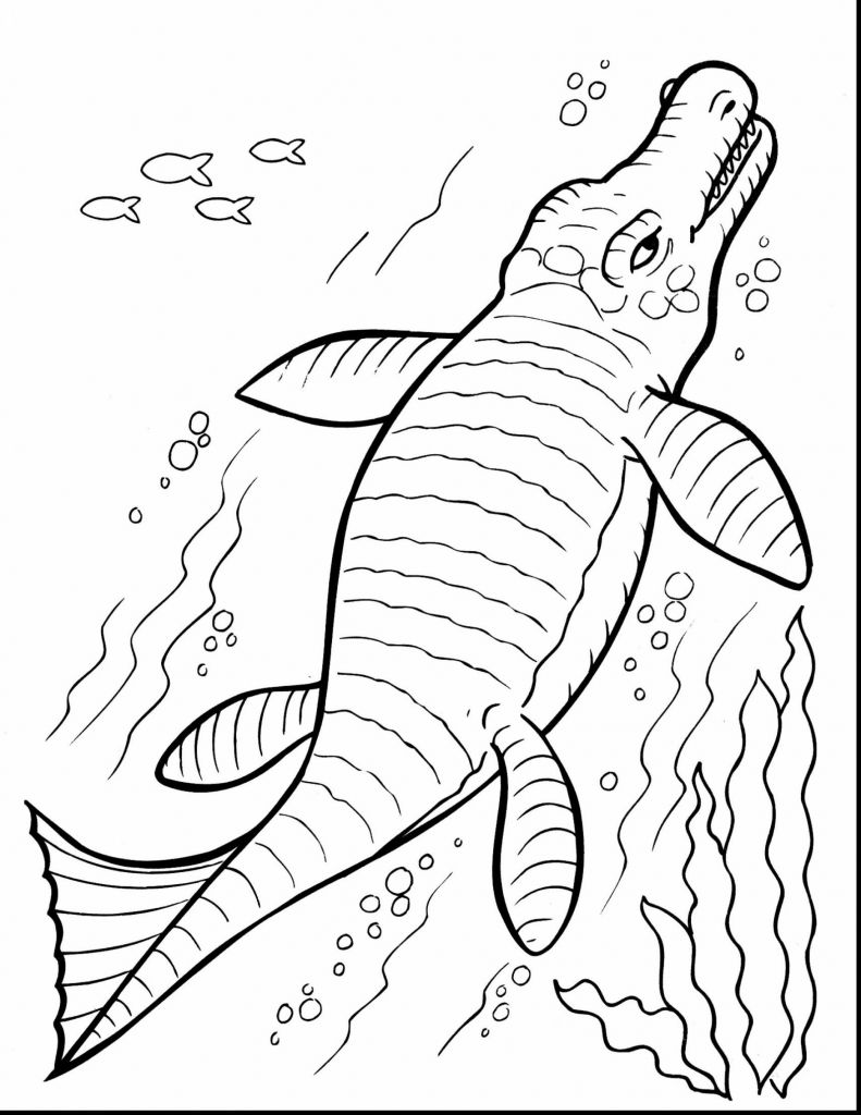 Underwater Dinosaurs Coloring Pages - BubaKids.com