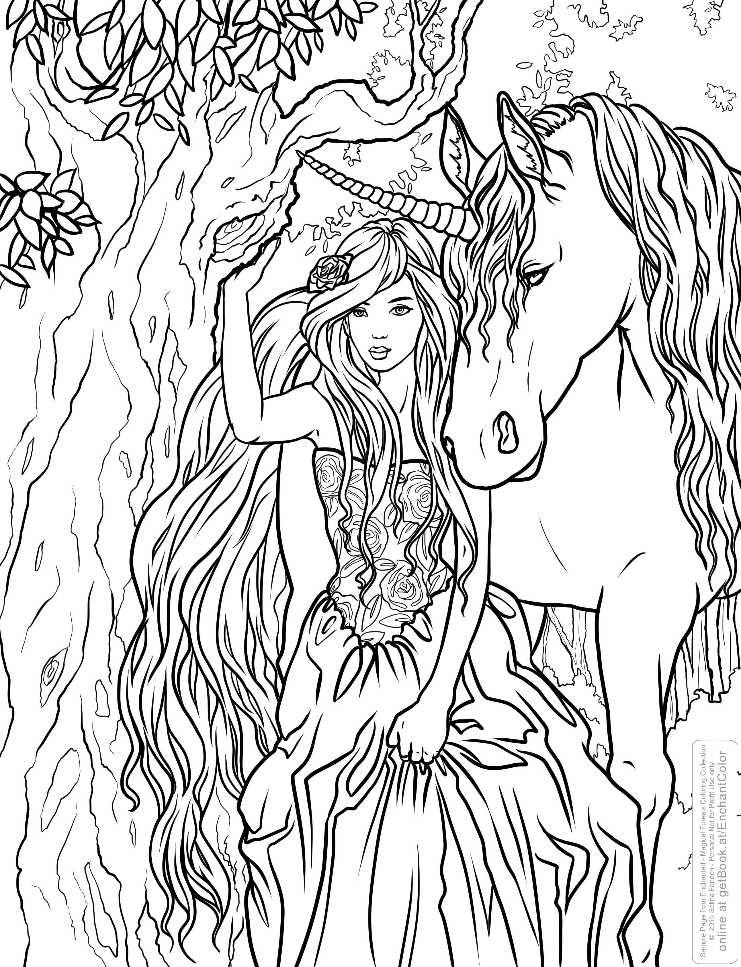Unicorn Drawings to Color