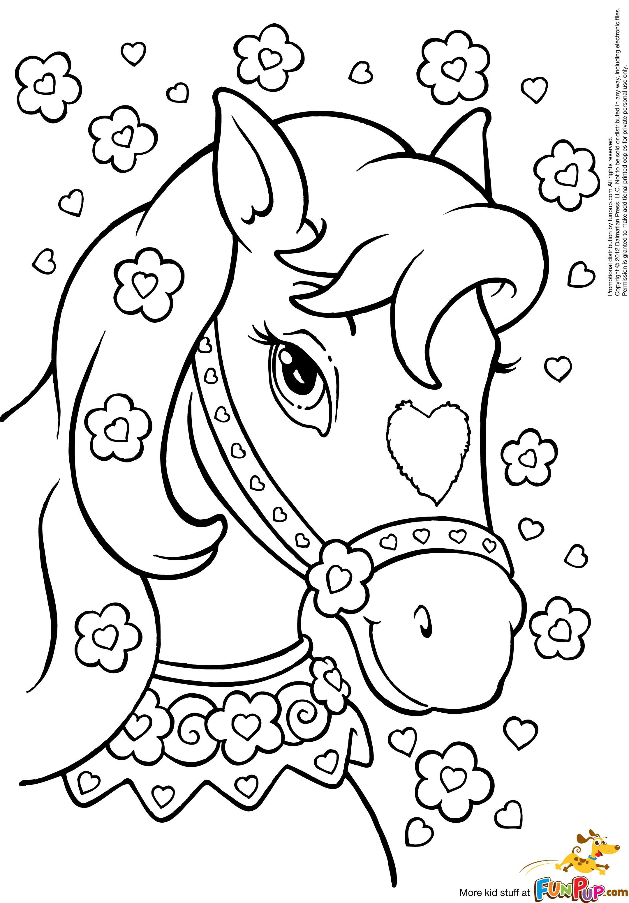 Unicorn with Princess Coloring Pages Wallpaper