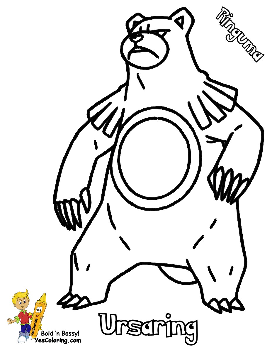 oranguru coloring page in black and white pokemon