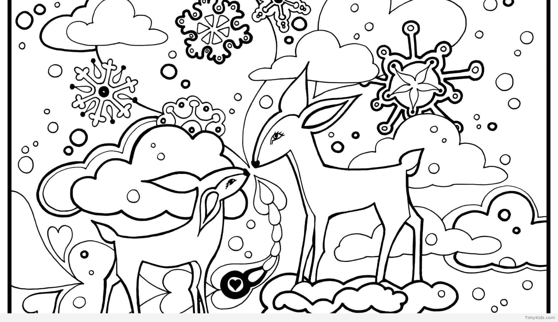 Winter Animal Coloring Pages Wallpaper