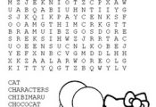 word search -- hello kitty. Pinned by Generation iKid.