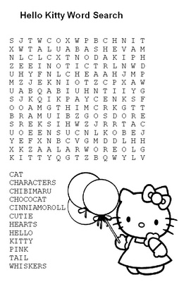 word search — hello kitty. Pinned by Generation iKid. Wallpaper