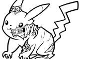 Zombie Pikachu Coloring Page Zombie Pikachu Coloring Page