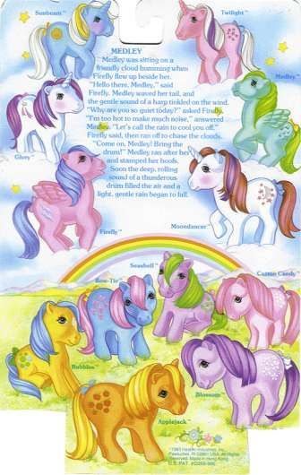 1984 My Little Pony Medley backcard! All my favorites ♥  backcard, favorites, …