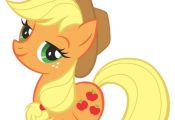 Applejack My Little Pony Iron On Transfer 5x6.25 for LIGHT Colored Fabric