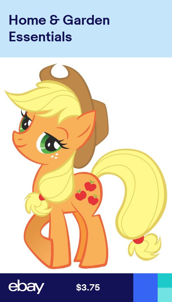 Applejack My Little Pony Iron On Transfer 5×6.25 for LIGHT Colored Fabric Wallpaper