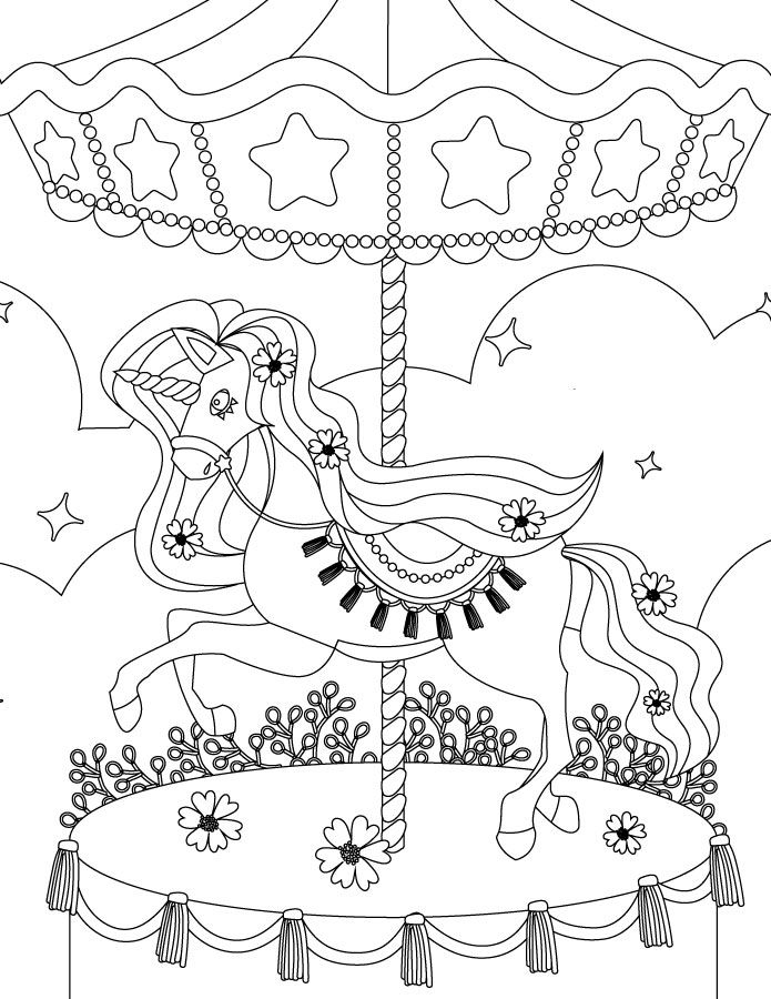 Carrousel my little pony coloring à imprimer et colorier Wallpaper