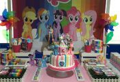 Check out this colorful My Little Pony Birthday Party! loving the birthday cake!...