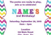 Colorful My Little Pony Invite by DTCNC on Etsy