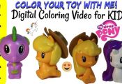 Come up close while I color Hapy Meal Toys: Apple Jack, Spike, and Rarity MLP (M...