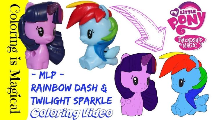 Come up close while I color Twilight Sparkle and Rainbow Dash from MLP (My Littl… Wallpaper