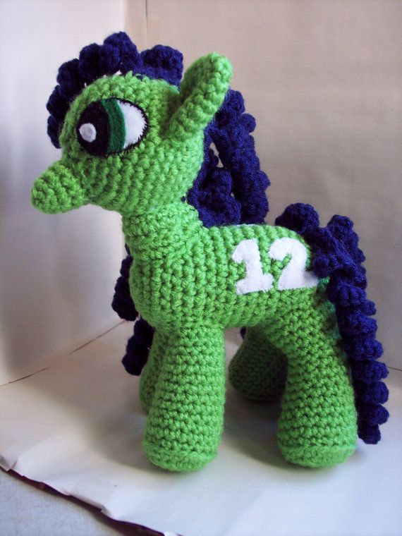 Crochet Seattle Seahawks My Little Pony by theicepalace on Etsy Wallpaper