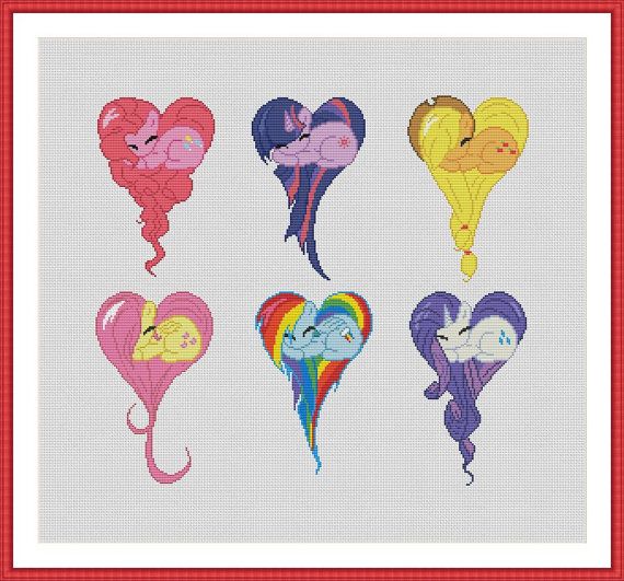 Cross stitch pattern PDF My Little Pony: Friendship Is Magic Heart Instant Downl… Wallpaper