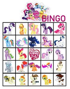 FREE My Little Pony Birthday Party Bingo Printables Wallpaper