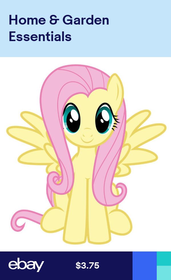 Fluttershy My Little Pony Iron On Transfer 5×5.5 for LIGHT Colored Fabric Wallpaper