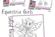 Free printable my little pony Equestria girls colouring pages for kids