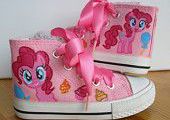 Hand painted Children My Little Pony shoes, Pinkie Pie Any size, color, characte...