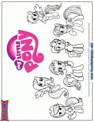 Hasbro My Little Pony Generation Four G4 Coloring Page Wallpaper