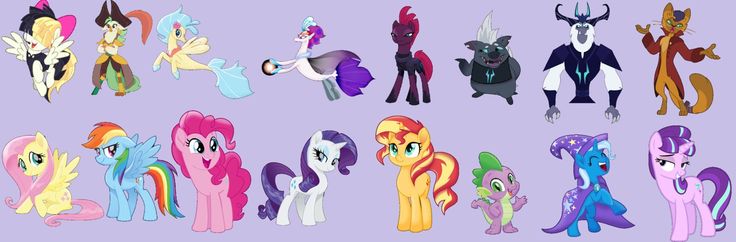 Here I present the characters of the my little pony movie. Namely, the new chara…
