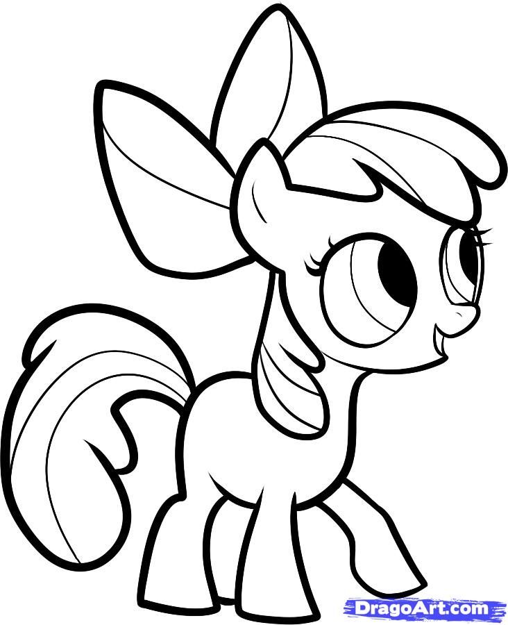 How to Draw Apple Bloom, Apple Bloom, My Little Pony, Step by Step, Cartoons, Ca… Wallpaper