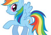How to draw Rainbow Dash from My Little Pony with easy step by step drawing tuto...