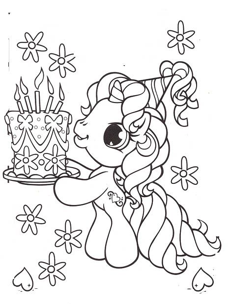 Little Pony Brought A Birthday Cake Coloring Pages – My Little Pony car coloring… Wallpaper