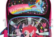 MY LITTLE PONY BACKPACK! BLACK COLORFUL MAGICAL FRIENDS SCHOOL BOOK BAG 16 NWT
