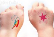 Make these temporary My Little Pony tattoos for a birthday party or just for fun...