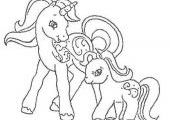 Mother and her baby pony coloring page - Coloring page - CHARACTERS coloring pag...