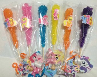 My Little Pony Birthday Party Favors use stickers to decorate color favors Wallpaper