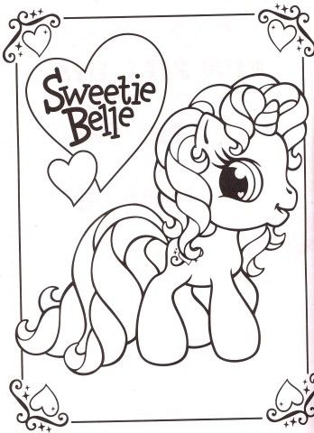My Little Pony Coloring Page – Sweetie Belle Wallpaper