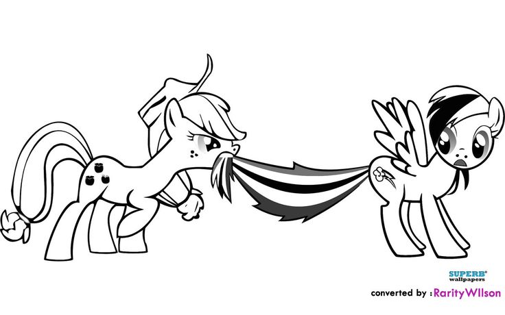 My Little Pony Coloring Pages Friendship Is Magic Team Wallpaper