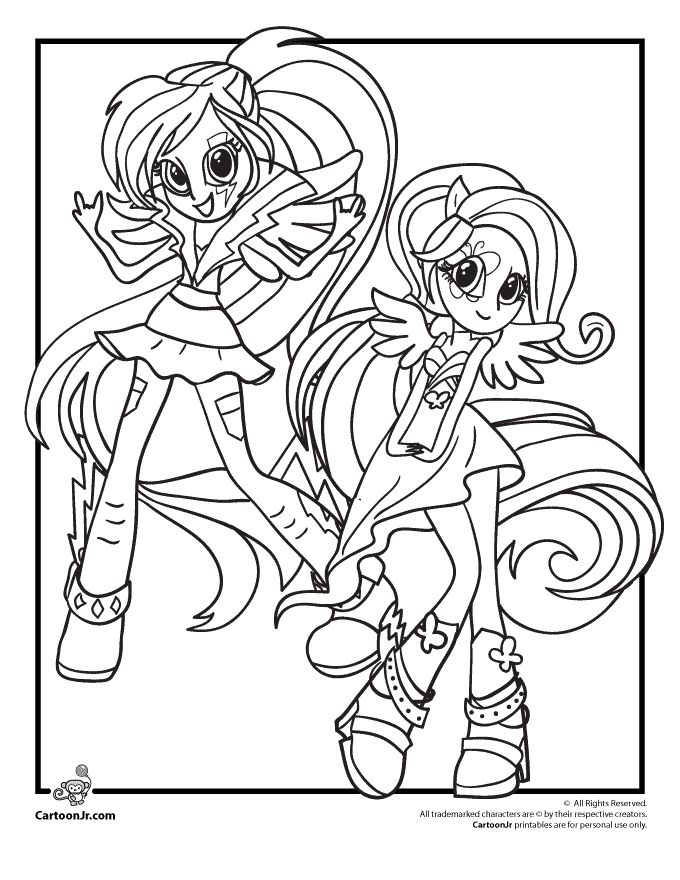 My Little Pony Coloring Pages Rainbow Dash Equestria Girls Wallpaper