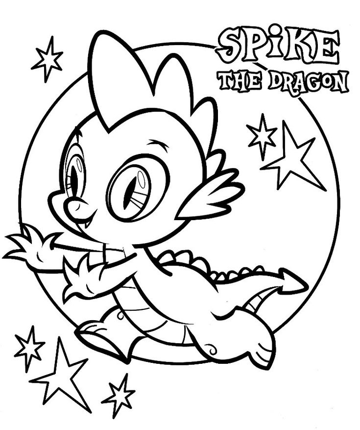My Little Pony Coloring Pages Spike #littleponycoloringpages #spike Wallpaper