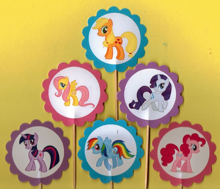 My Little Pony Cupcake Toppers Birthday Party by TopperoftheWorld, $9.00