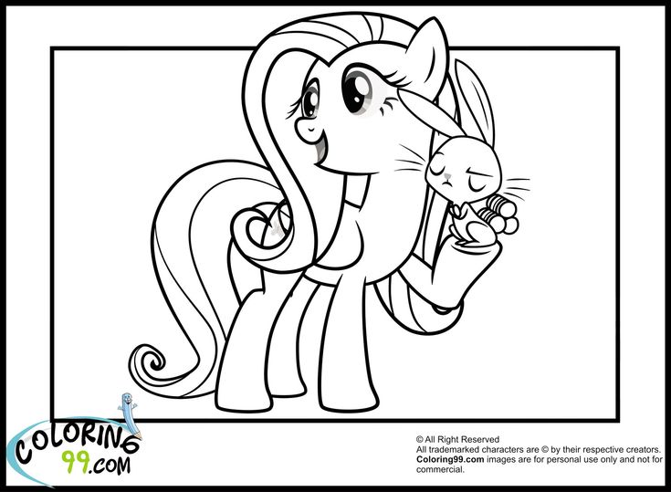 My Little Pony Fluttershy Coloring Pages Minister Coloring