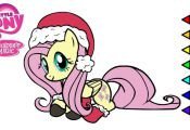 My Little Pony Fluttershy digital coloring book page video Fluttershy coloring b...