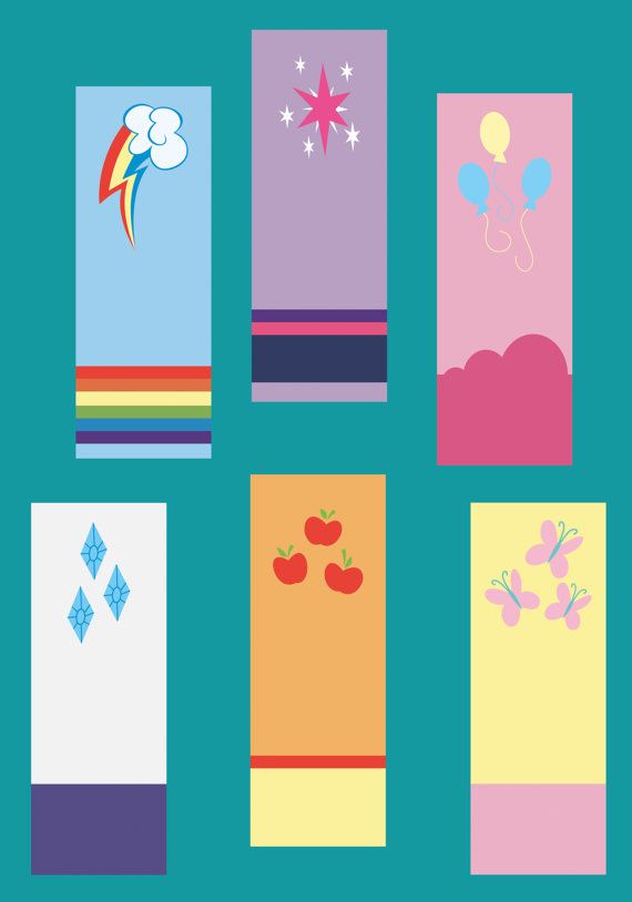 My Little Pony Friendship is Magic Bookmarks – Love these!  I want them all! For…