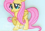 My Little Pony: Friendship is Magic FLUTTERSHY Iron on Embroidery Patch Applique...
