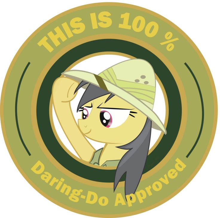 My Little Pony Friendship is Magic This is 100% Daring-Do Approved badge, origin… Wallpaper